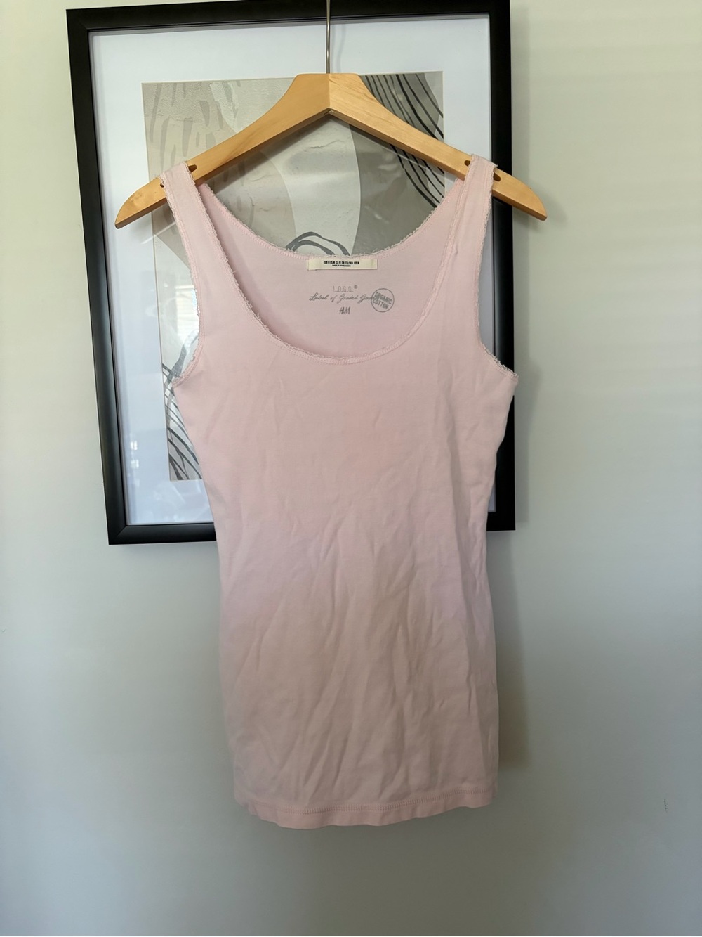H&M Light Blush Ribbed Tank Top